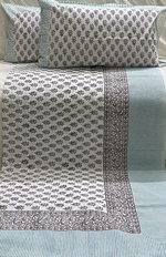 Handblock Bedsheet with 2 Pillow Covers | 10 ft x 10 ft