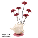 Handmade Shell Vase Aesthetic Floral Decor Piece