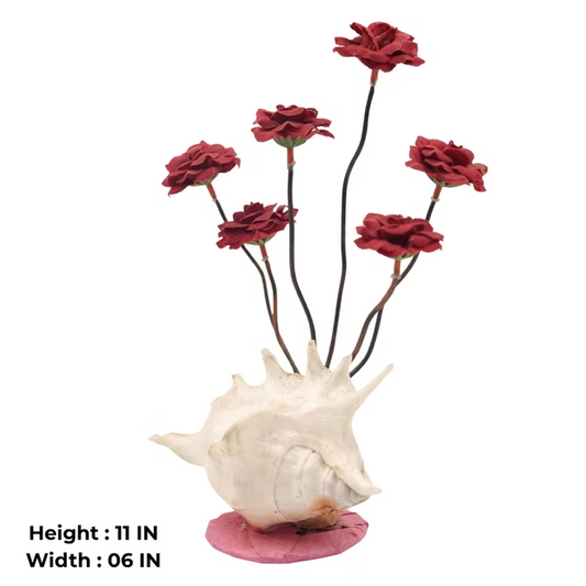 Handmade Shell Vase Aesthetic Floral Decor Piece