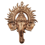 Radiant Wall Ganesha Face with Prabhavali – Blessings, Protection & Artistic