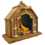 Handmade Coir Temple House Radha Krishna Decor Piece