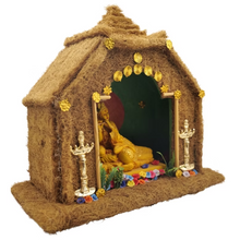 Handmade Coir Temple House Radha Krishna Decor Piece