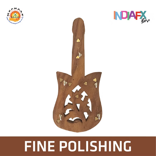 Wooden Wall Hanging Guitar Shaped Key Holder/Hanger (Large) Handmade by Women Se