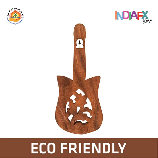 Wooden Wall Hanging Guitar Shaped Key Holder/Hanger (Large) Handmade by Women Se