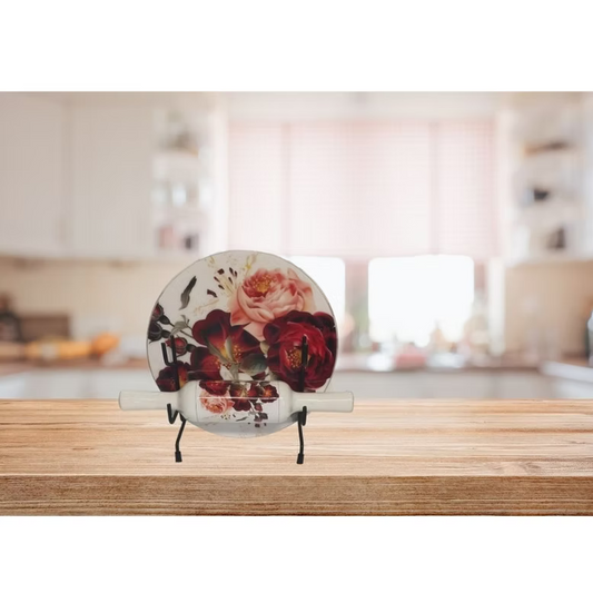 Design Chakla Belan Set | Marble with porcelain enamel Print finish