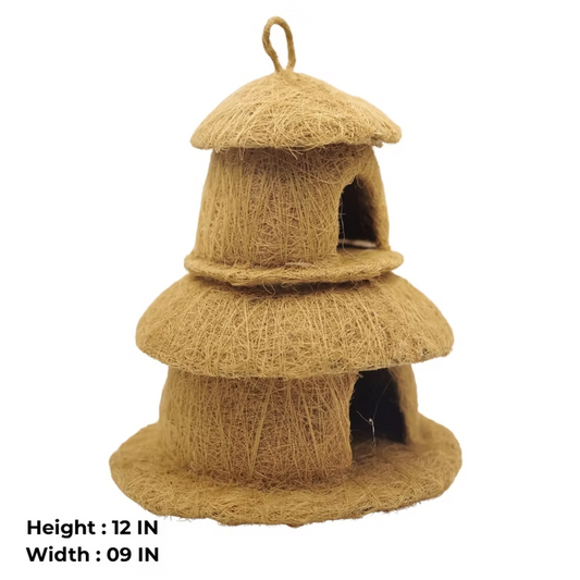 Handmade Coir Bird House Rustic Garden Hanging Nest