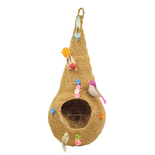 Coconut Coir Hanging Bird Nest Handmade Natural Decor