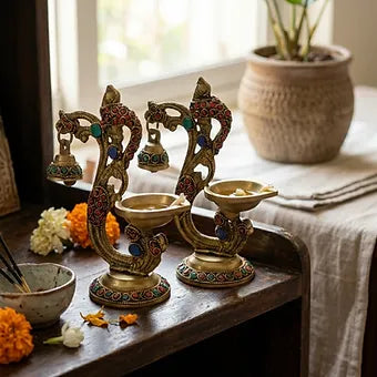 Handcrafted Pembarthy Style Lamp Brass Decor