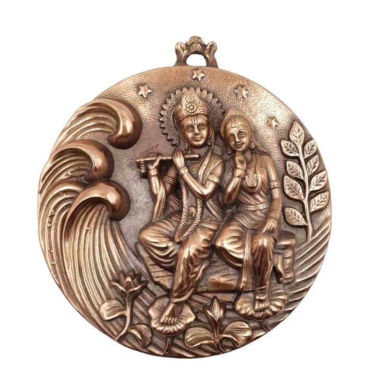 Handcrafted Radha Krishna Art  Elegant Decor for Calm Spaces