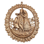 Radha Krishna Circular Wall Hanging  Spiritual Decor for Harmony