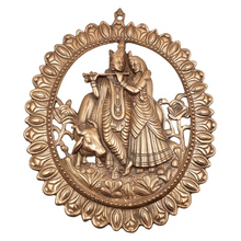Radha Krishna Circular Wall Hanging  Spiritual Decor for Harmony