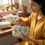 Floral Printed Pouch Set Cute Travel & Storage Bags