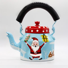 Handpainted Christmas Theme Designer Aluminium Kettle for Tea/Coffee Lovers