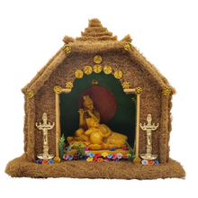 Handmade Coir Temple House Radha Krishna Decor Piece