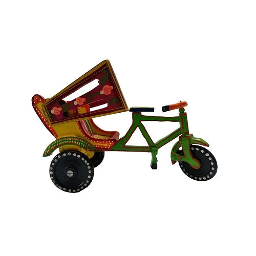 Handcrafted & perfectly handpainted wooden Rickshaw home decor showpiece