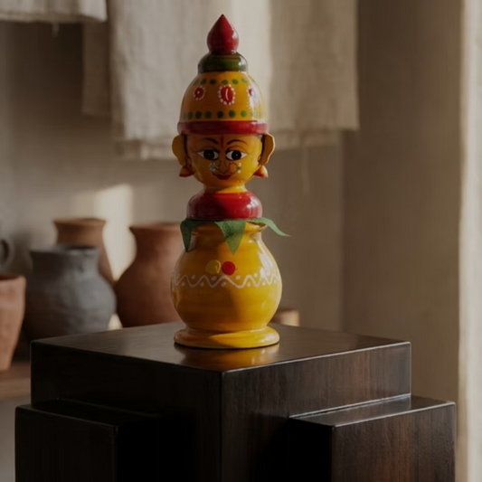 Handmade Etikoppka Kalasam by IndiaFx | 14 CM