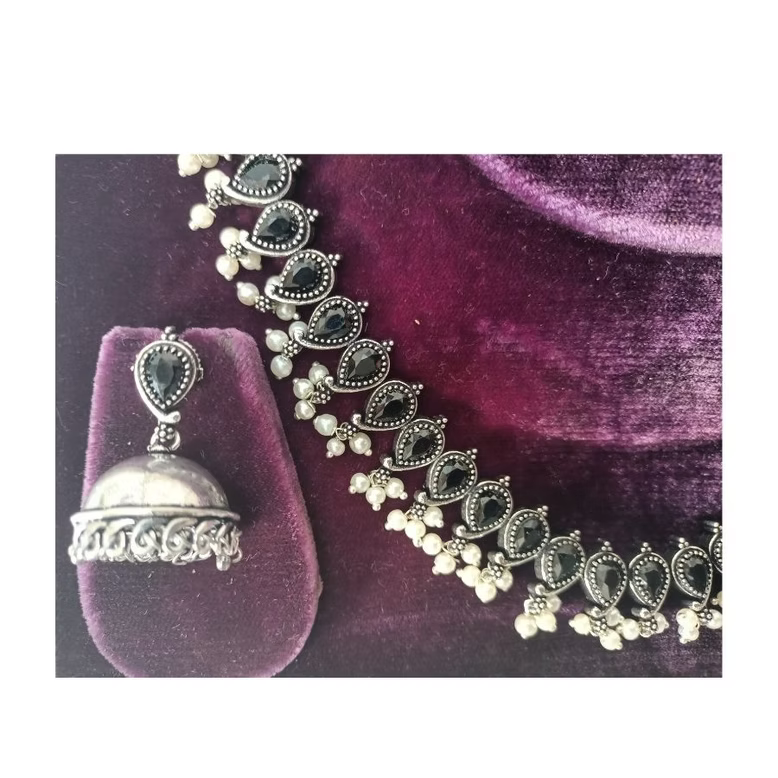 Silver Look-Alike Choker | Premium Quality | Trendy Office Wear Jewellery
