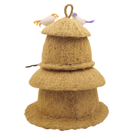 Coir Bird Nest Hanging Nature-Inspired Balcony Decor