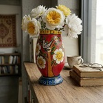 Handpainted Floral Vase | Unique Home Decor
