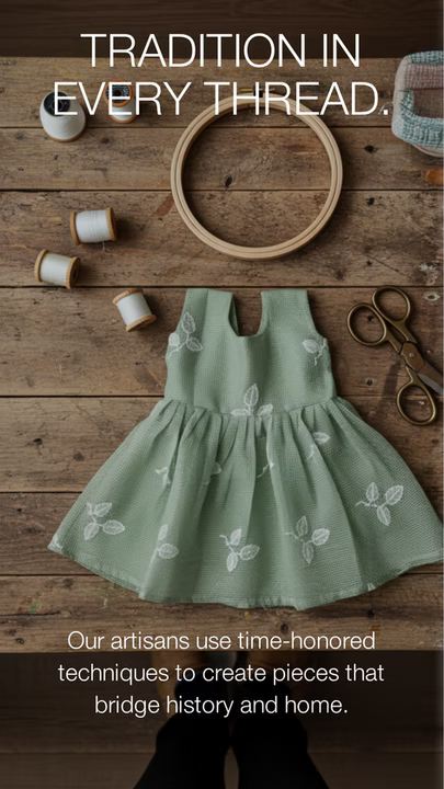 Kids Cotton Frock  Embroidered (1–9 Yrs)