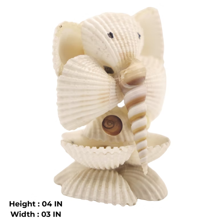 Handmade Shell Ganesha Aesthetic Pooja Decor