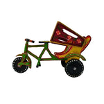 Handcrafted & perfectly handpainted wooden Rickshaw home decor showpiece