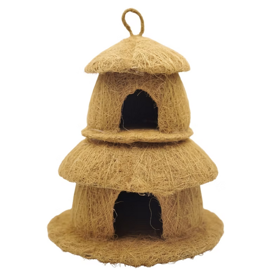 Handmade Coir Bird House Rustic Garden Hanging Nest