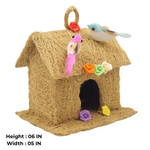 Coconut Coir Bird House Rustic Hanging Charm