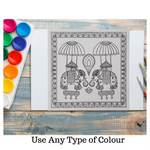 Festive Edit - Colouring Sheets - Pack of 8 - Madhubani / Bihar Art
