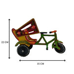 Handcrafted & perfectly handpainted wooden Rickshaw home decor showpiece