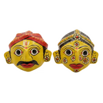 Cheriyal Art Face Set | Cultural Decor Accent