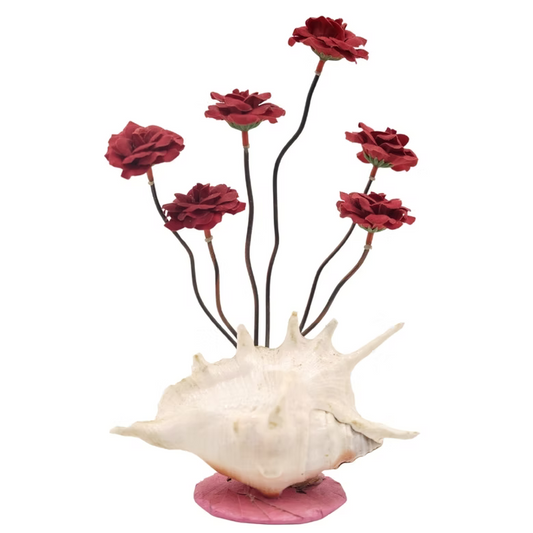 Handmade Shell Vase Aesthetic Floral Decor Piece