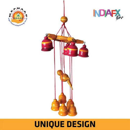 Handcrafted Hanging Wooden Bell Wind Chime
