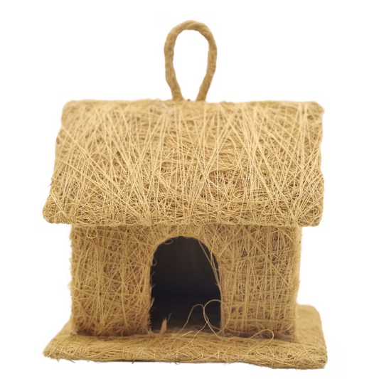 Mini Coconut Coir Bird House Cute Hanging Decor