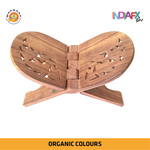 Etikopakka Wooden Hand Carved Holy Book Stand for Quran, Bible, Gita for Reading