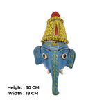 Handpainted Cheriyal Ganesha Faces Traditional Art Decor Set