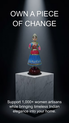 Kondapalli Dancing Doll Handcrafted Wooden Heritage Collectible  Traditional