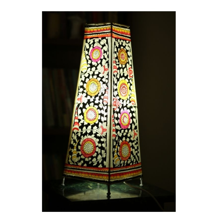 Artisan Goat Leather Lamp | Traditional Craft | 16 Inch
