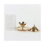Brass Akhand Diya With Borosilicate Glass