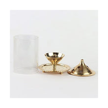 Brass Akhand Diya With Borosilicate Glass