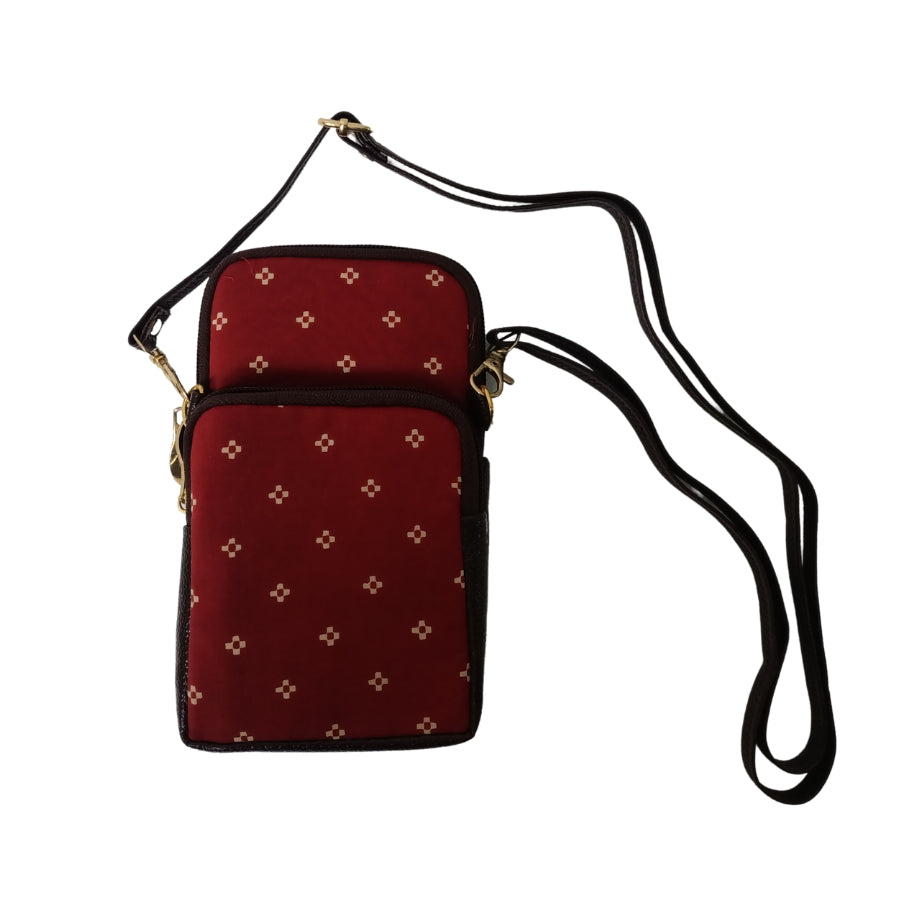 Ikkat Printed Cell Phone Sling Bag