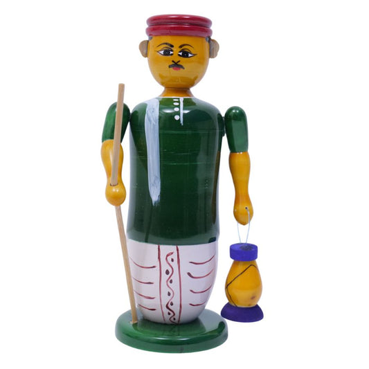 🚜 Traditional Etikoppaka Farmer Showpiece – 6 IN