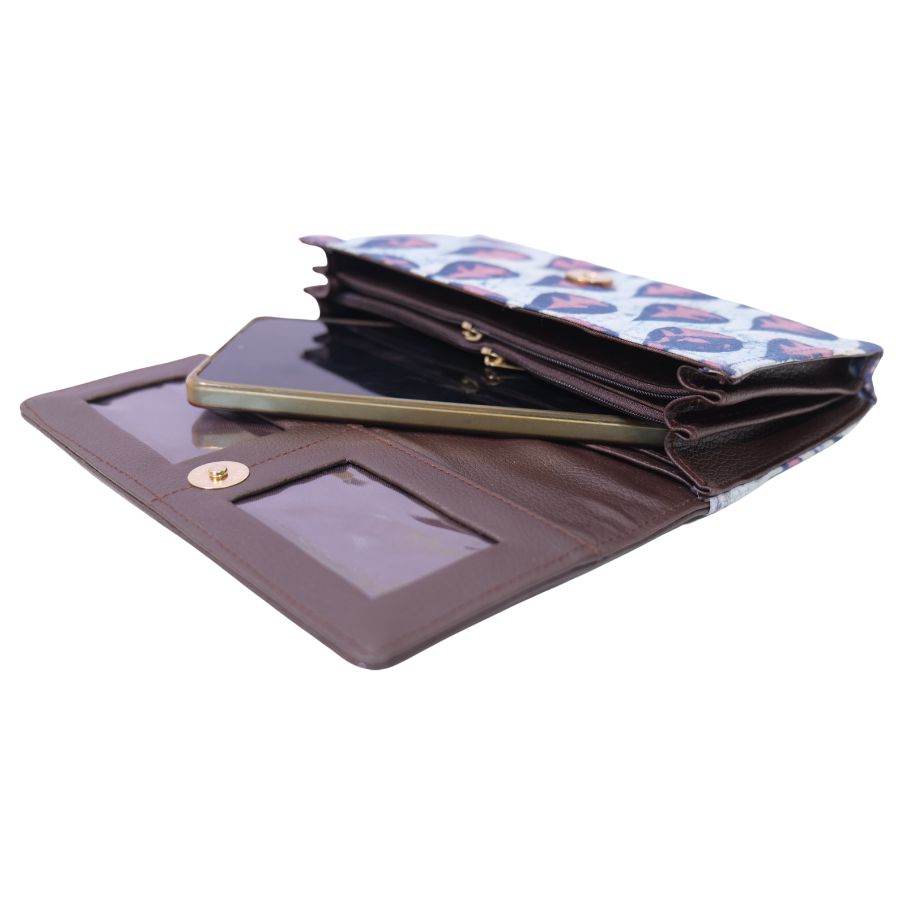 Handmade Ikkat Wallet for Women (20 cm) – Authentic Handloom Purse