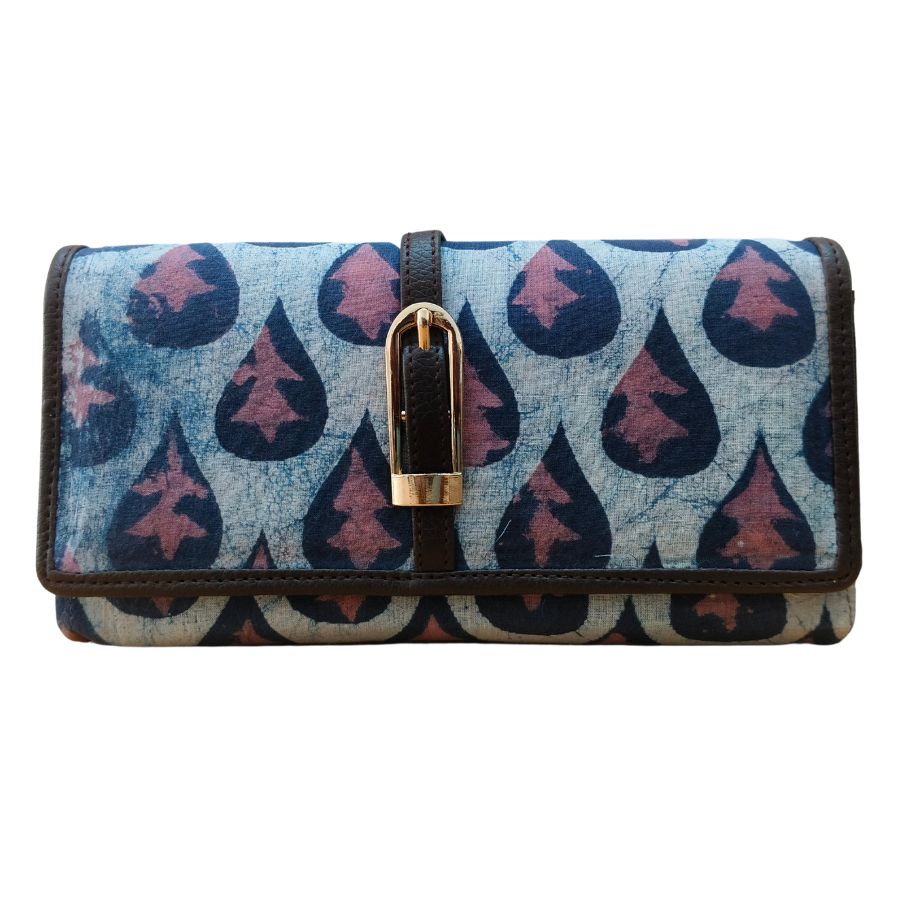 Handmade Ikkat Wallet for Women (20 cm) – Authentic Handloom Purse