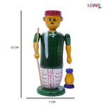 IndiaFx Handcrafted Etikoppaka Farmer Showpiece Toy | 6 IN