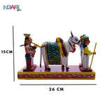 Handcrafted Kondapalli Sankranti Gangireddu Wooden Showpiece – Artisan Heritage Decor