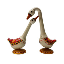 Indiafx Hand Crafted - Etikoppaka Toy - Beautiful Swan Pair For Home Decor