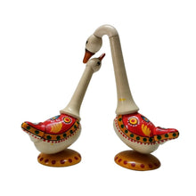 Indiafx Hand Crafted - Etikoppaka Toy - Beautiful Swan Pair For Home Decor