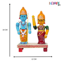 Handcrafted Rama & Seetha Love Vibes Idol (Etikoppaka Art)