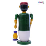 IndiaFx Handcrafted Etikoppaka Farmer Showpiece Toy | 6 IN